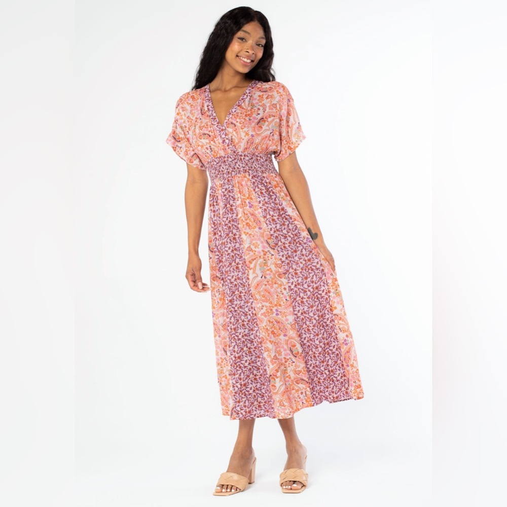 Lovestitch floral flutter sleeve dress